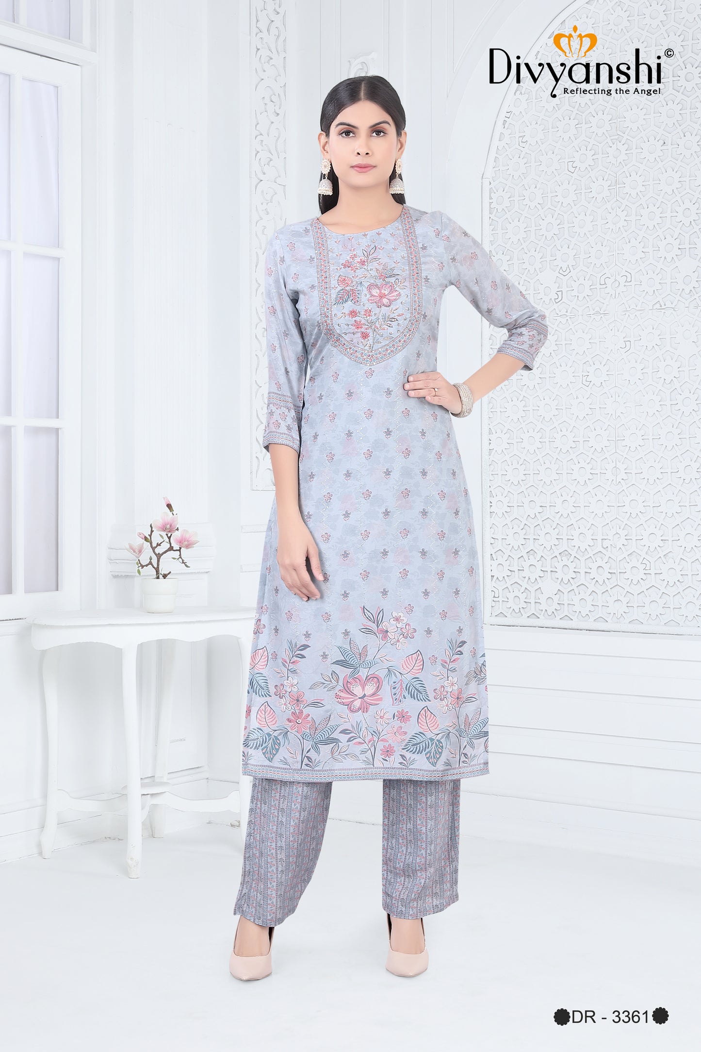Straight Fit Designer 3 Pcs Set (DR3361)