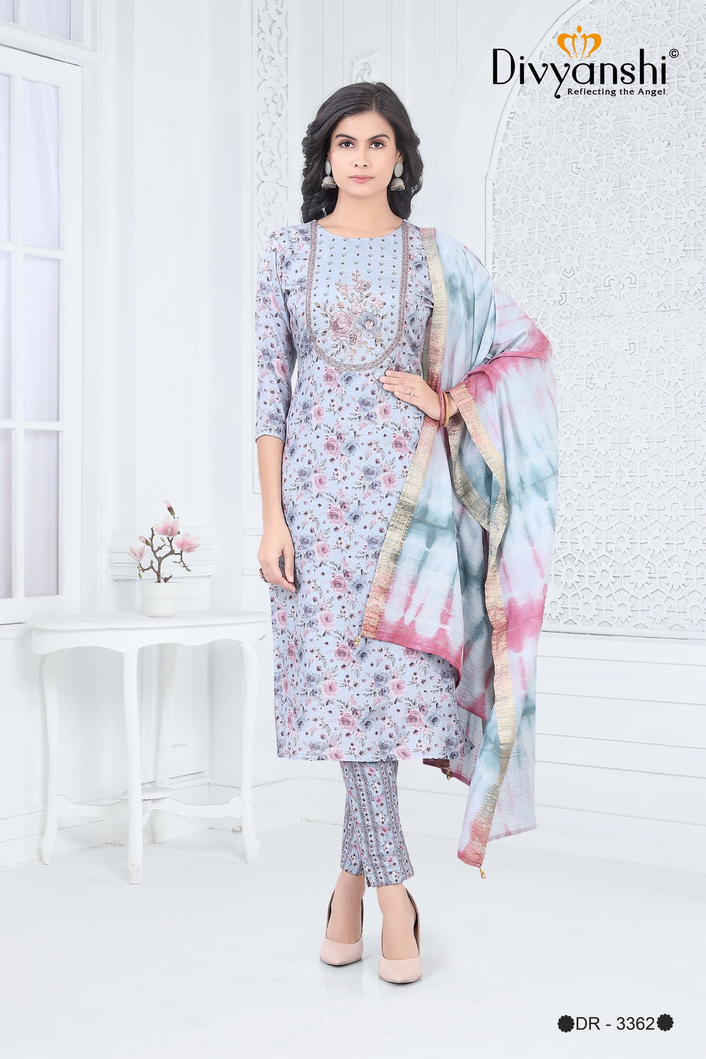 Straight Fit Designer 3 Pcs Set (DR3362)