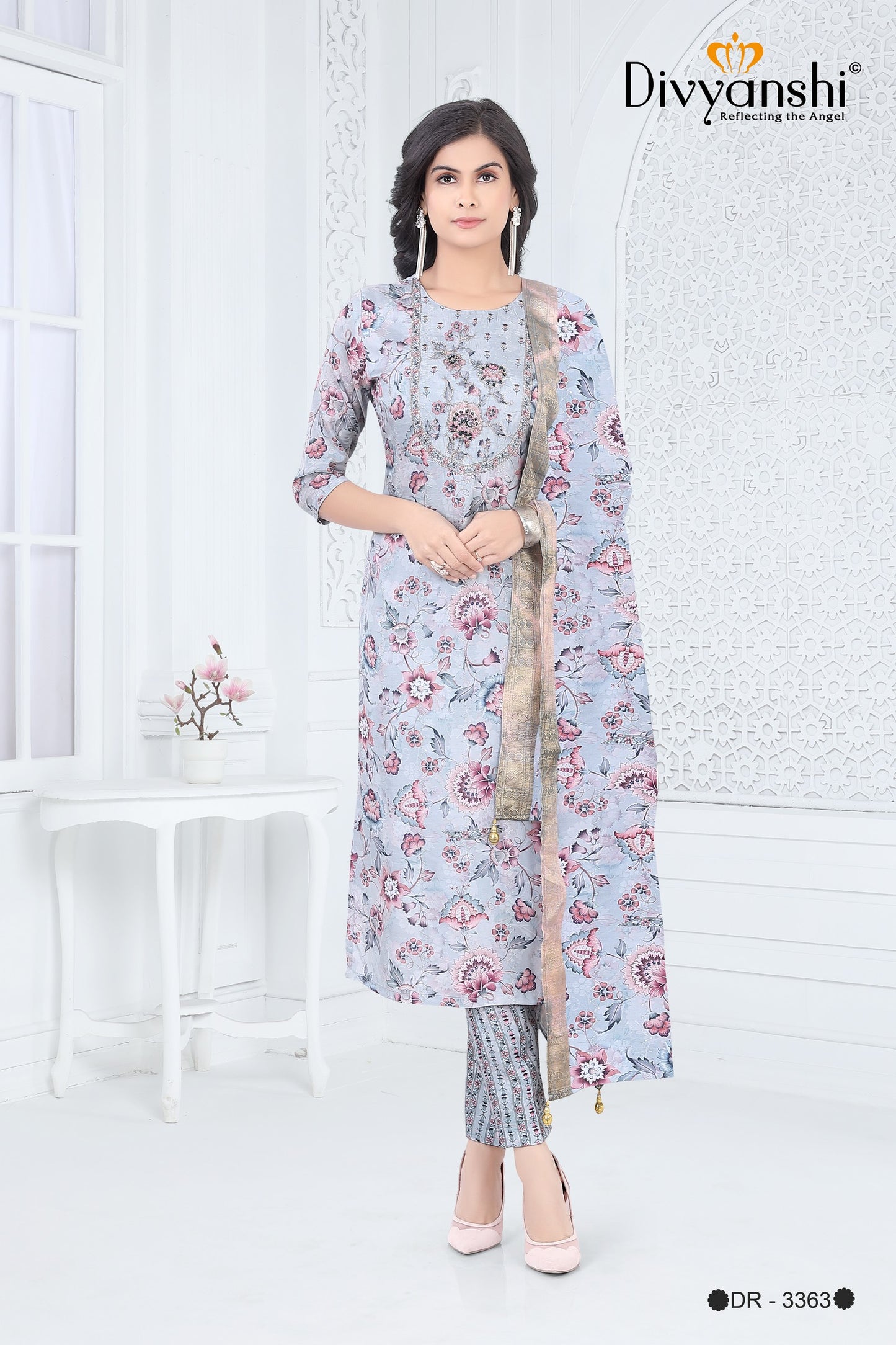 Aesthetic Floral Print Designer 3 Pcs SET for Summer (DR3363)