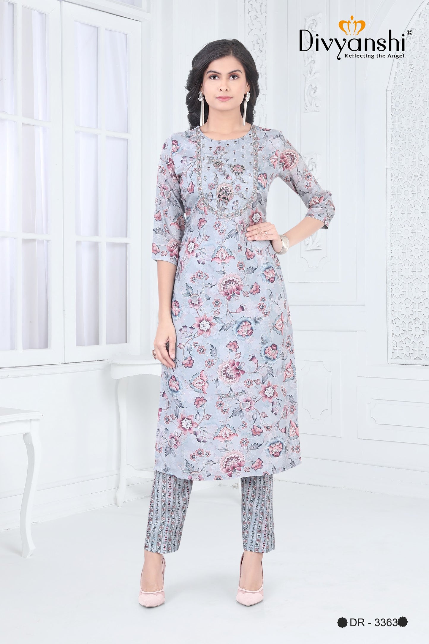 Aesthetic Floral Print Designer 3 Pcs SET for Summer (DR3363)