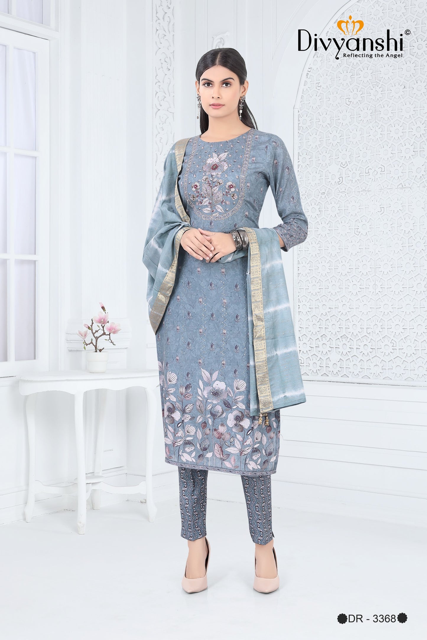 Premium Designer Wear 3 Pcs SET made from comfortable Muslin Fabric