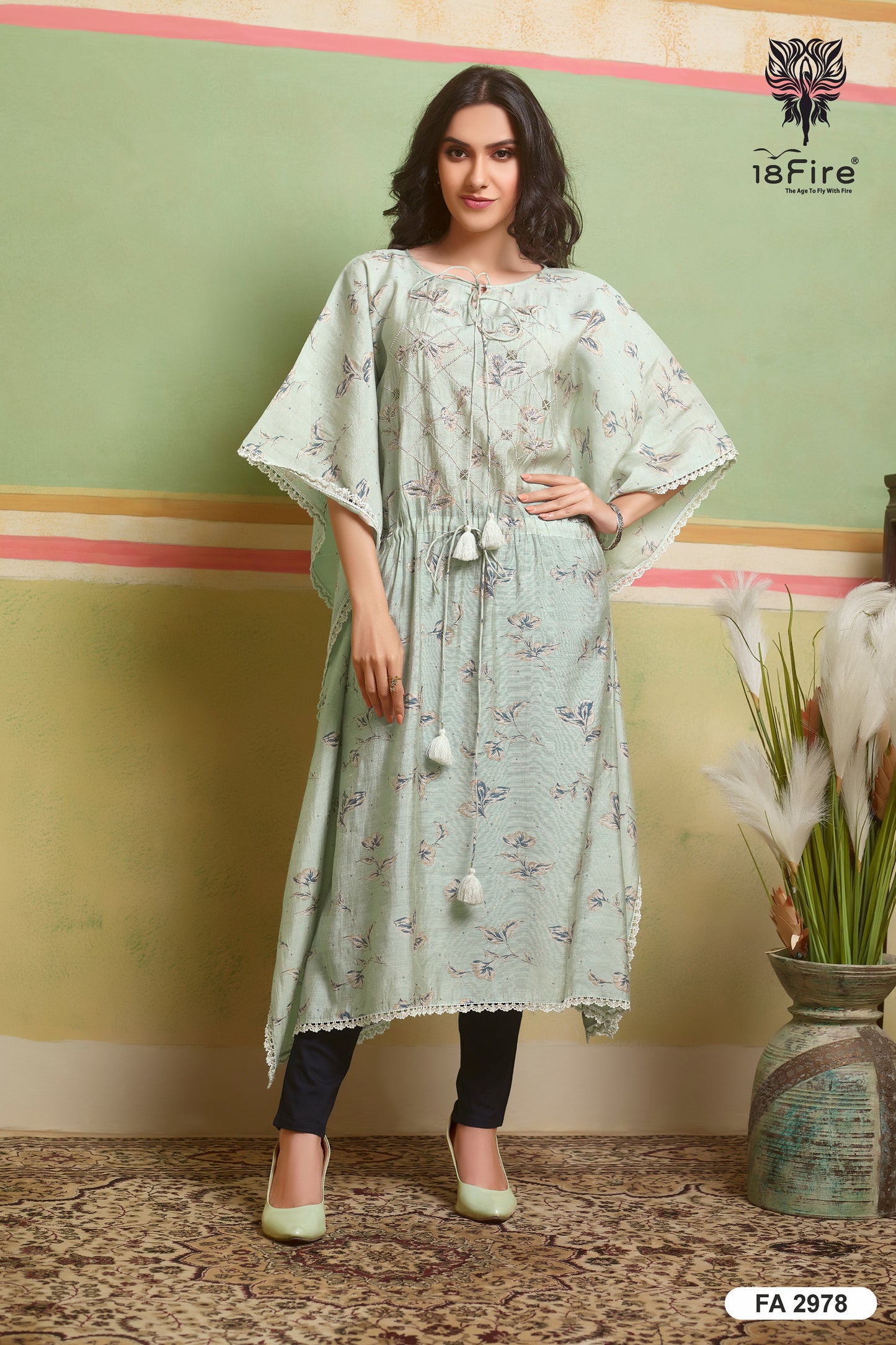 Casual Muslin Print Kurti (FA2978)