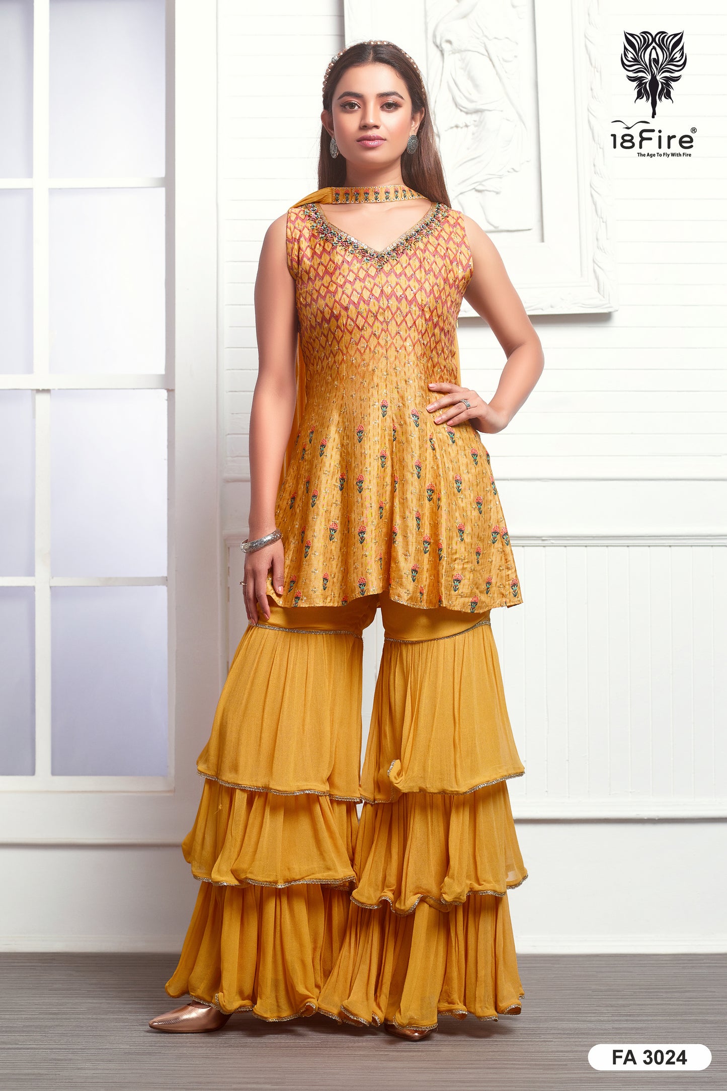 Ethnic Sharara Set With Dupatta