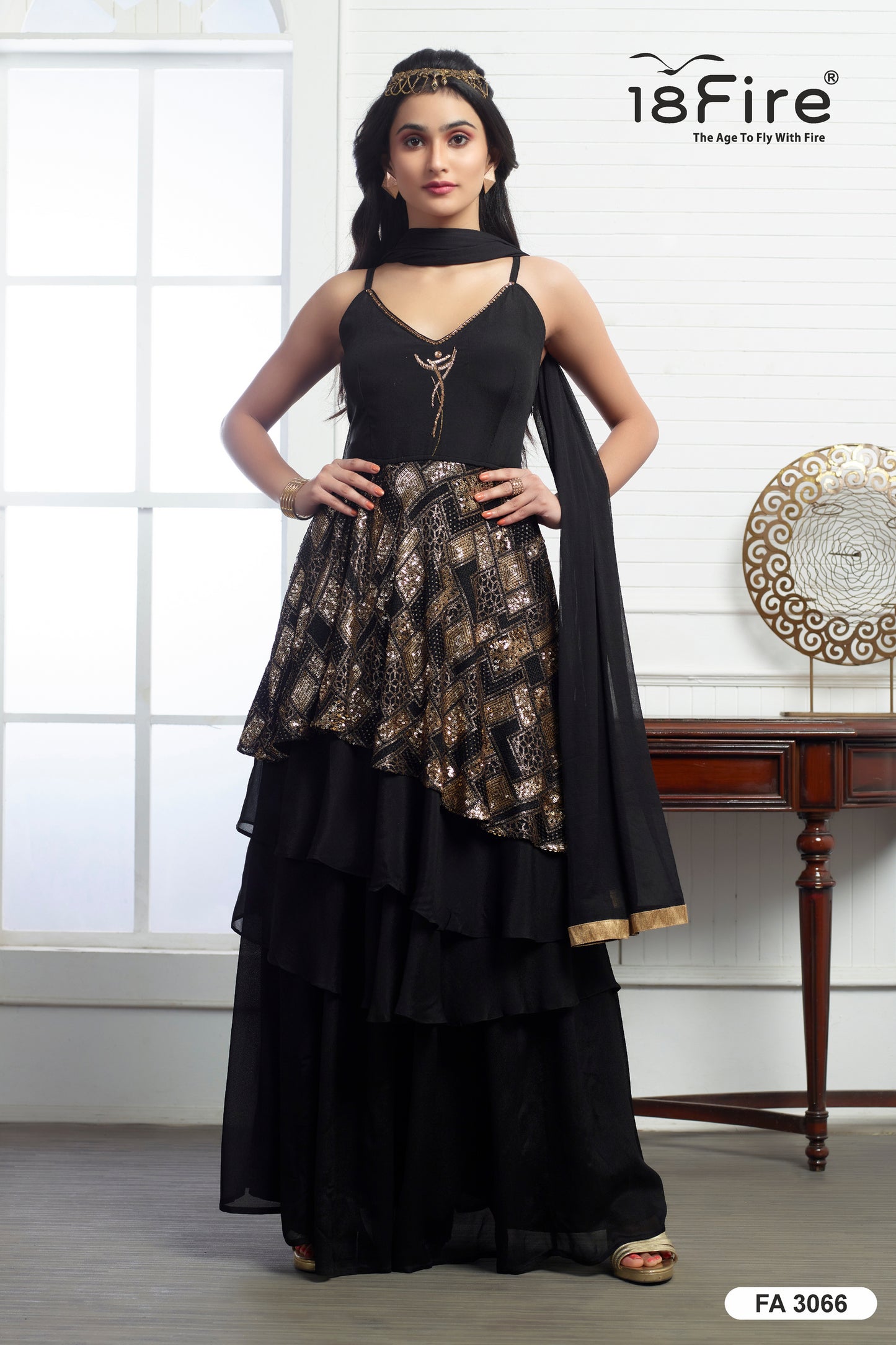 Ethnic Designer Set with Dupatta (FA3066A)