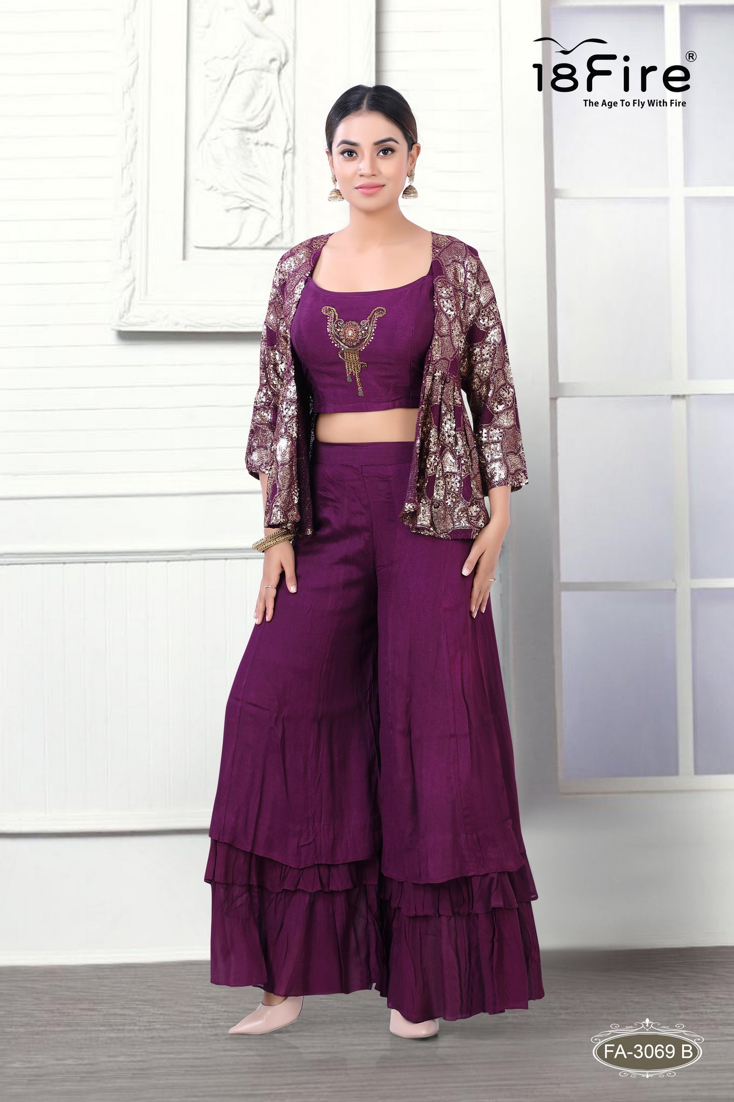 Fashionista 3 Pcs Designer Ethnic Set (FA3069B)