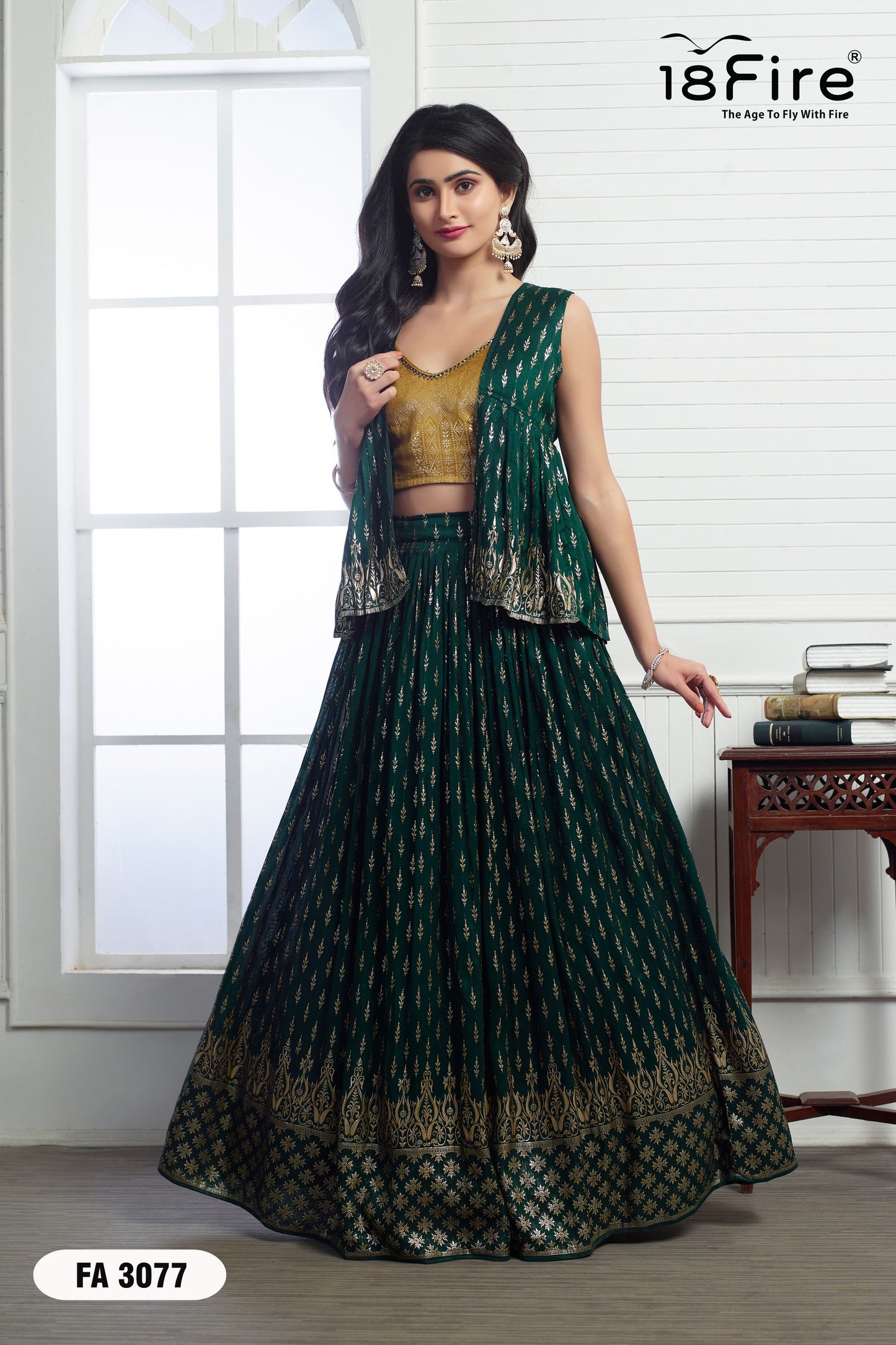 Ethnic Designer Crop Top Set