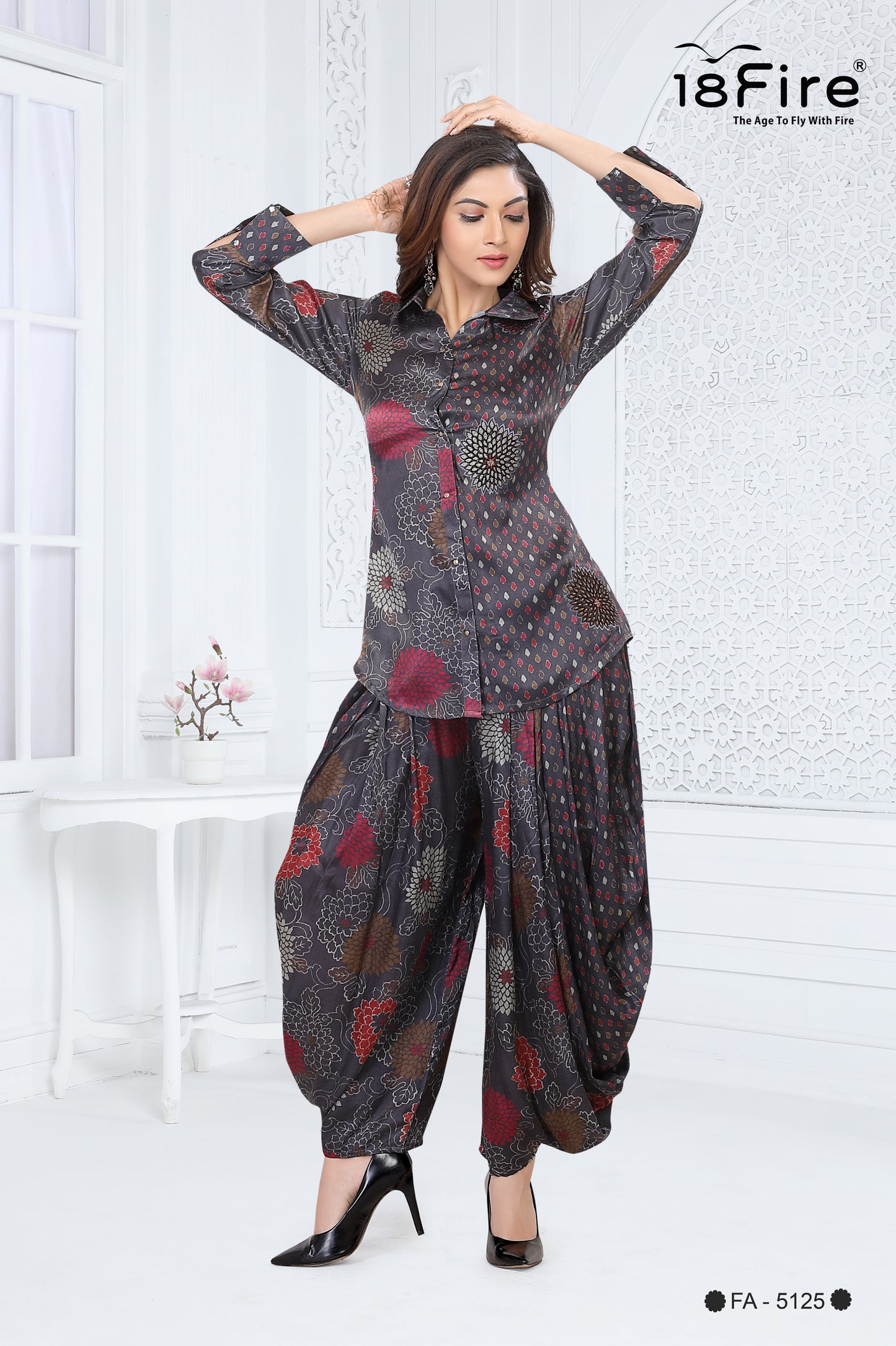 MIX AND MATCH DHOTI STYLE ETHNIC CORD SET (FA5125)