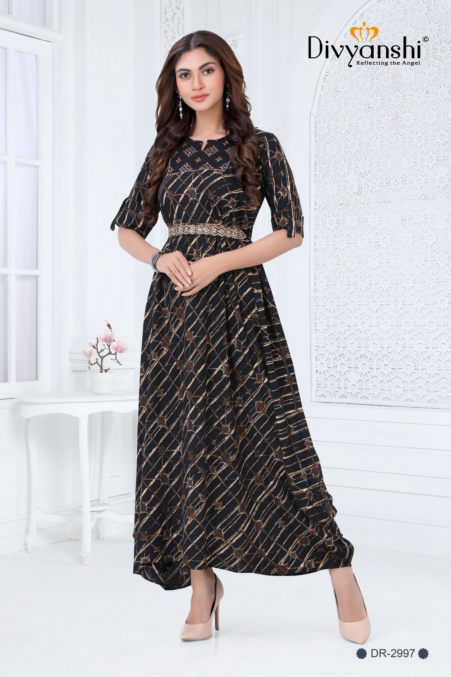 Designer Rayon Long Gown