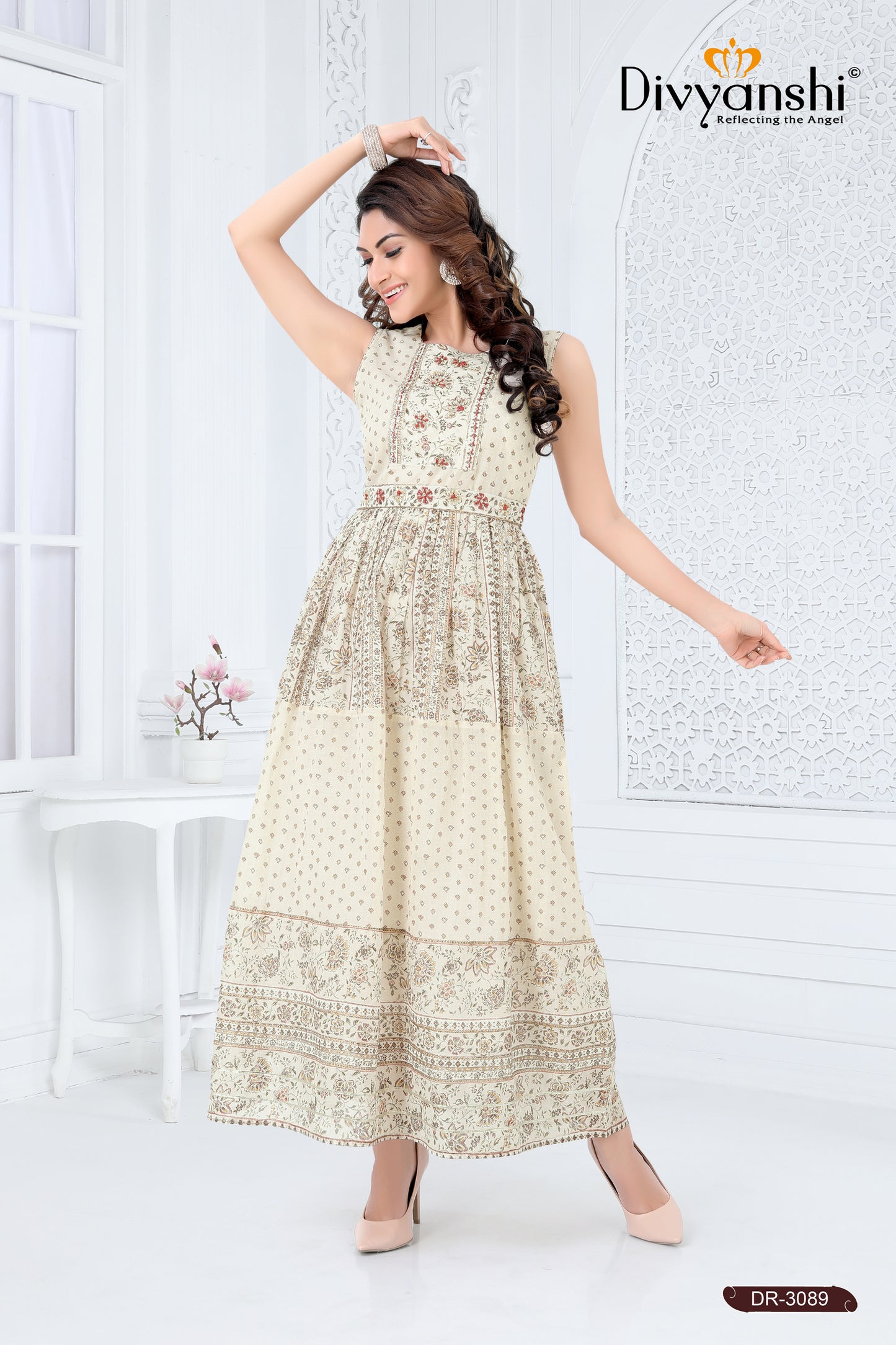 Comfortable Classic Cotton Printed Gown