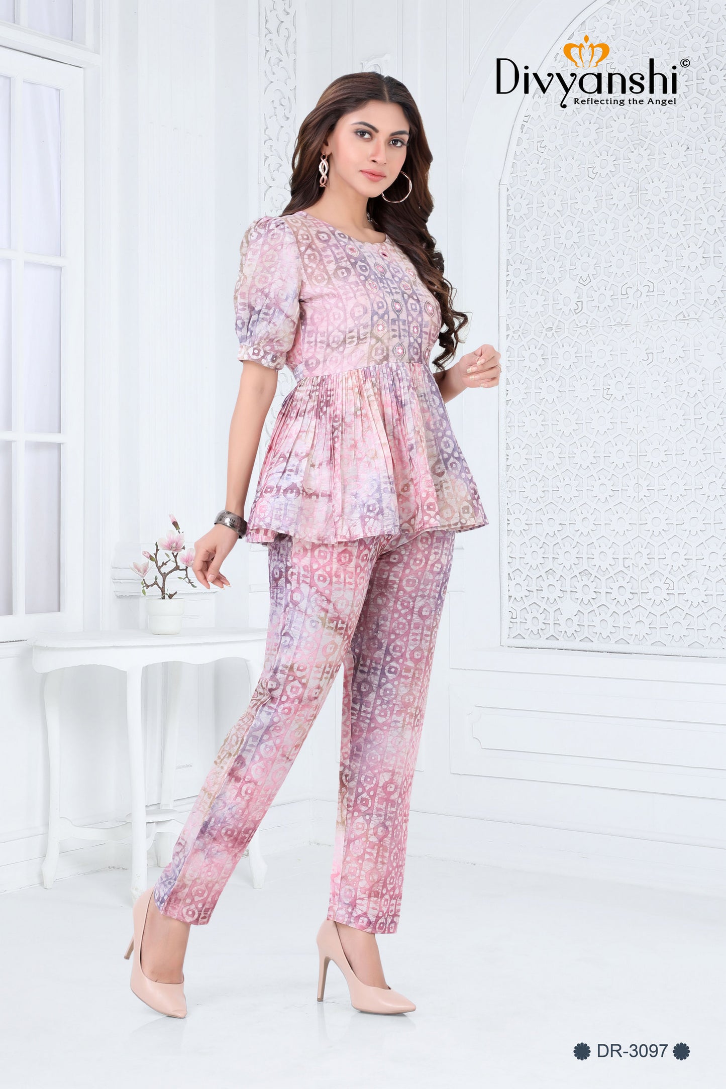 Fine Chanderi Co-ord Set (DR3097)