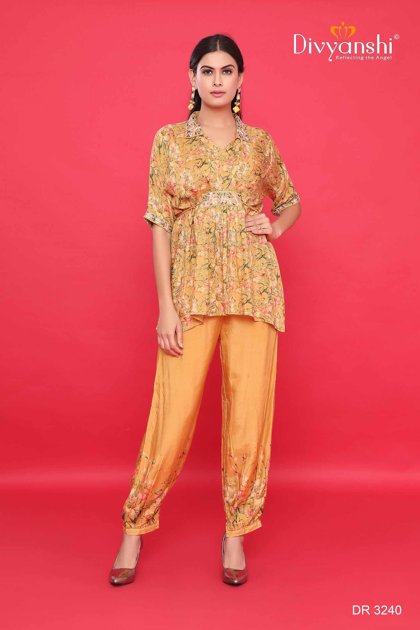 Yellow Co-ord Set for Haldi (DR3240)