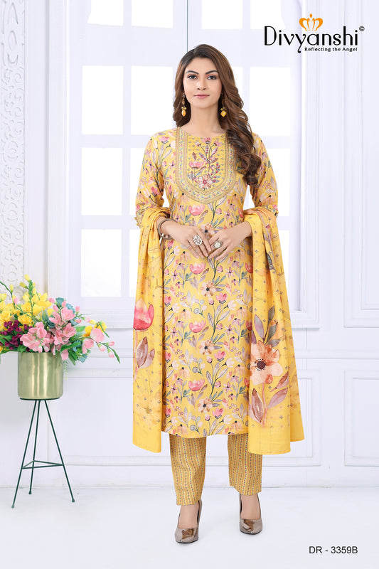 Elegant Designer Set with matching dupatta (DR3359B)