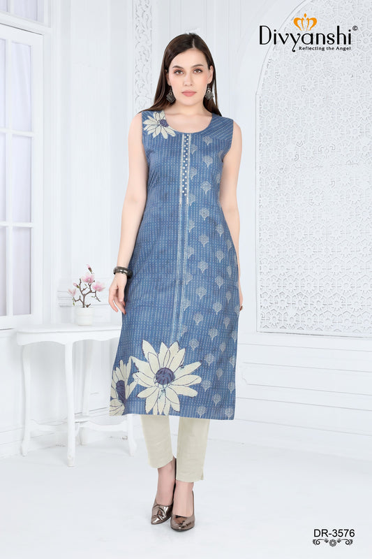 Elegant kurti combines comfort with contemporary design, making it a versatile addition to your wardrobe (DR3576)