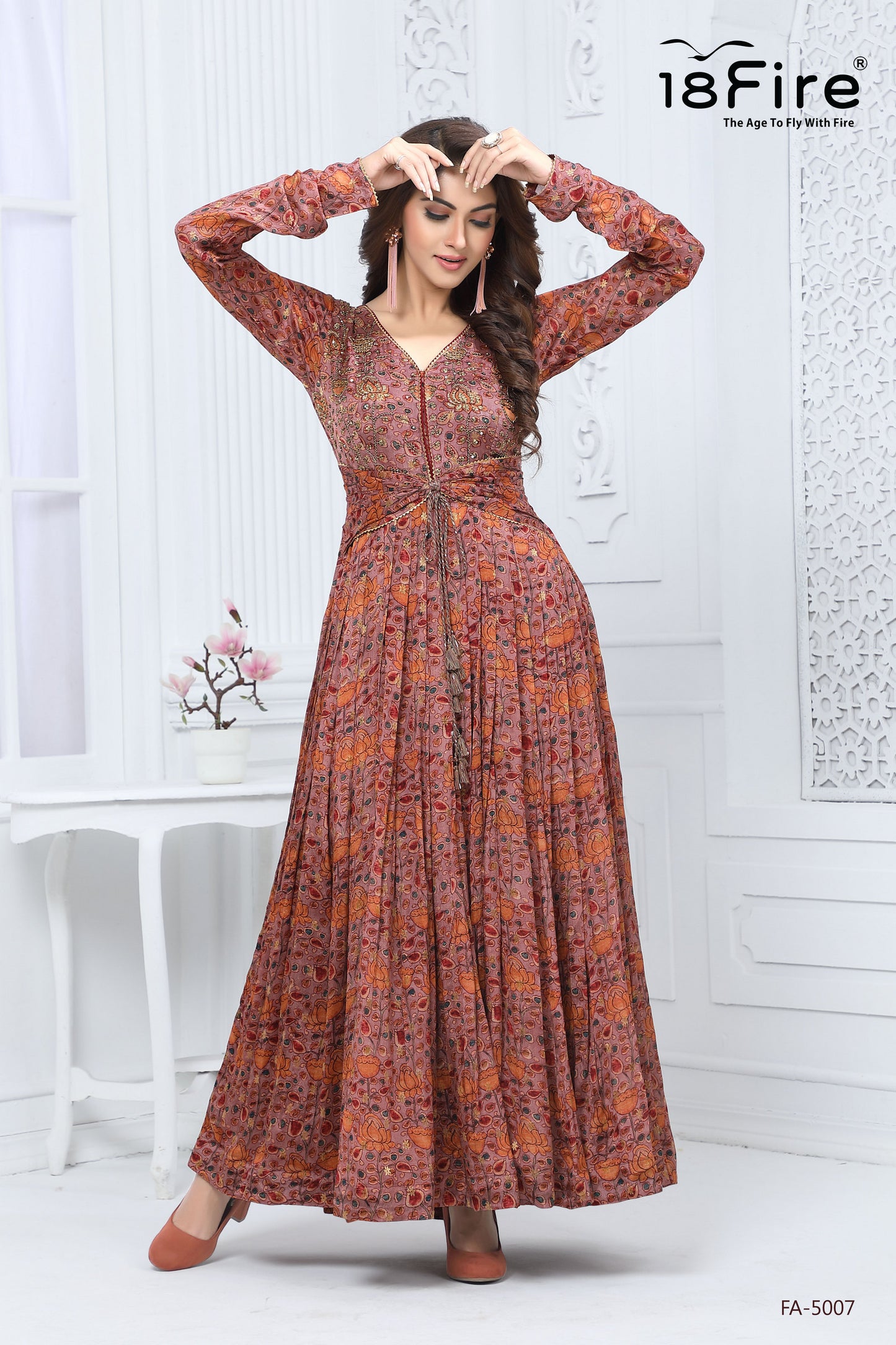 Elegance Ethnic Gown with hint of detailed work