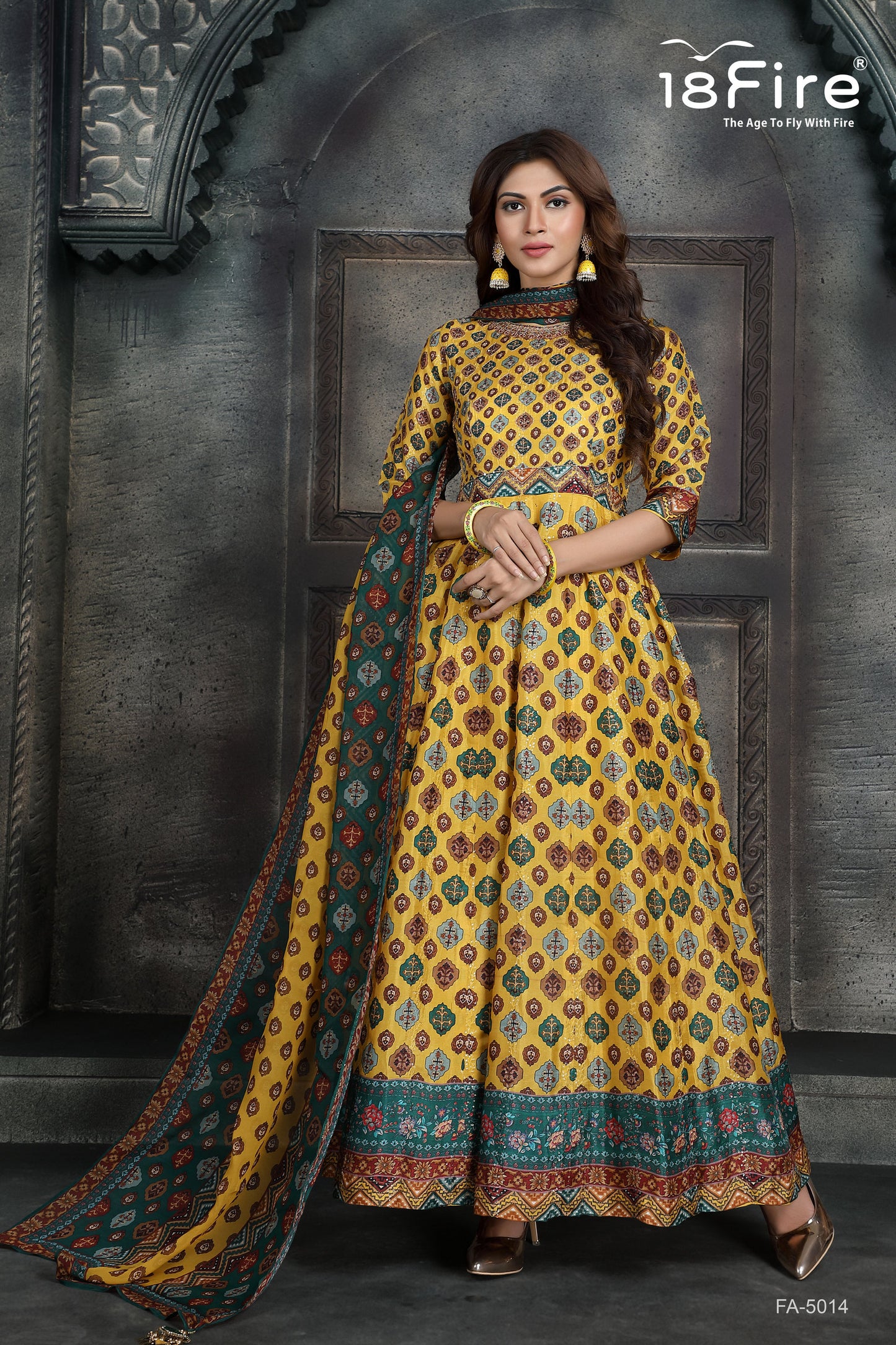 Premium Ethnic Gown with Matching Dupatta
