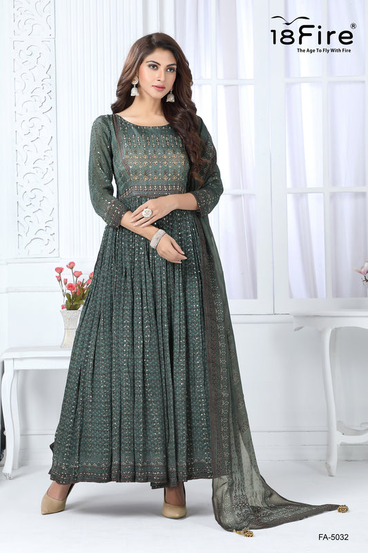 Elegant Luxe Gown with Dupatta