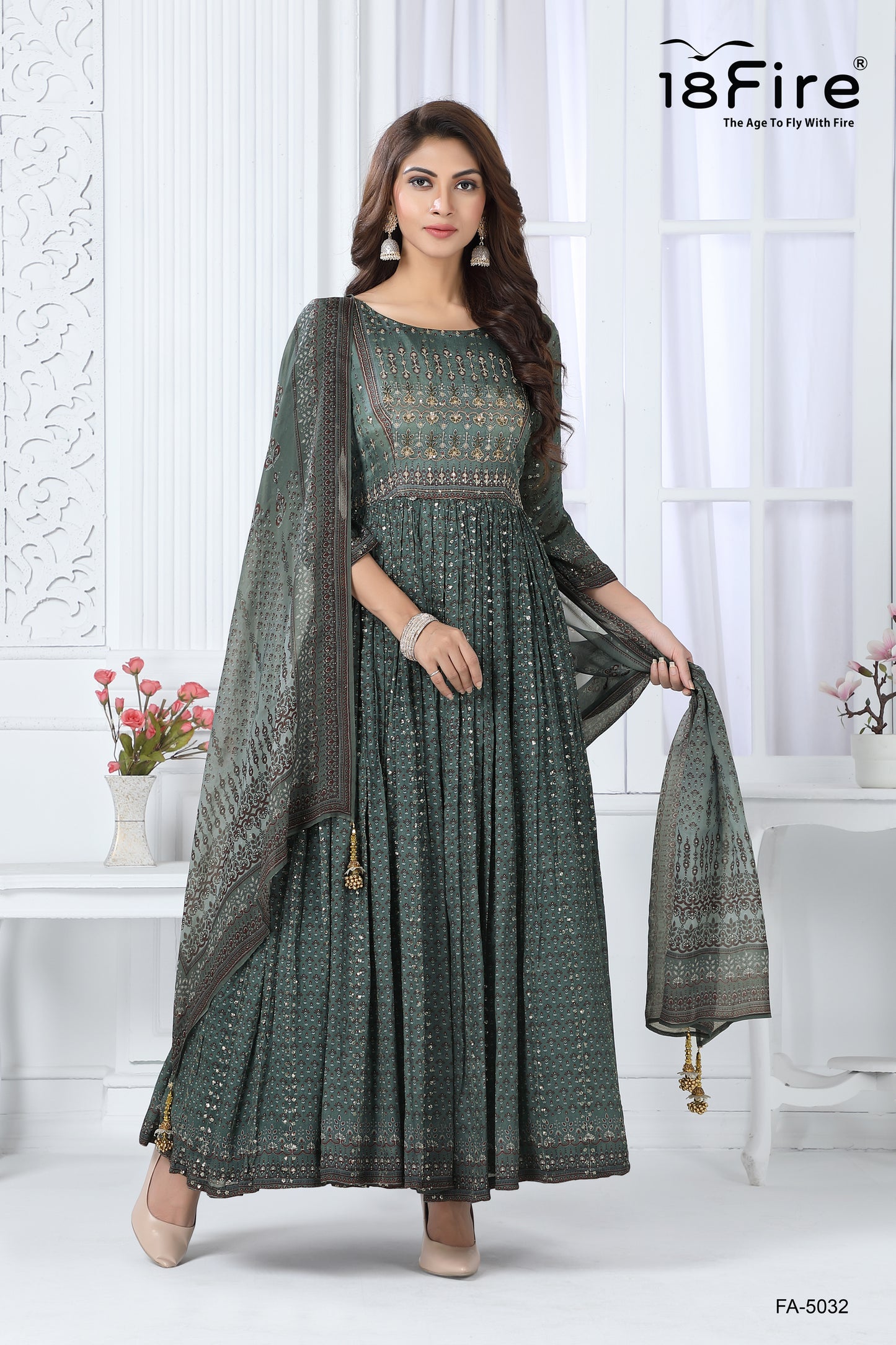 Elegant Luxe Gown with Dupatta