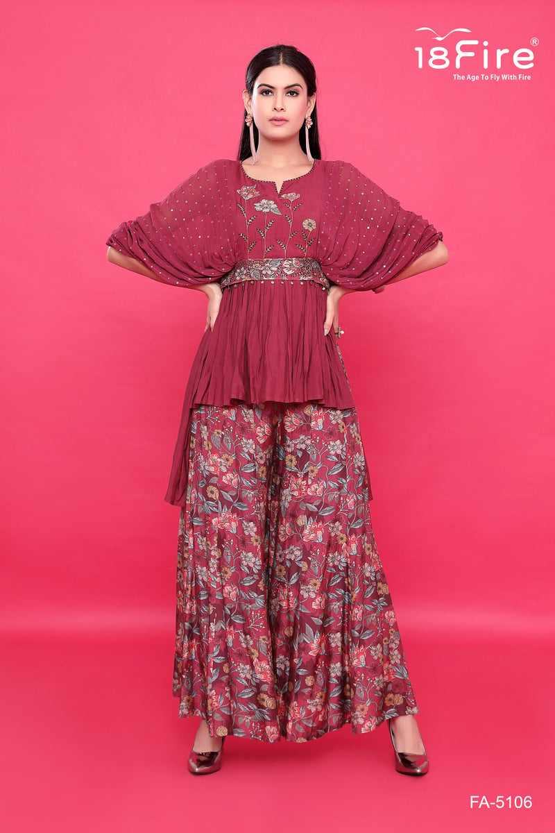 Festive Wear Designer Top with Palazzo Pant (FA5106)