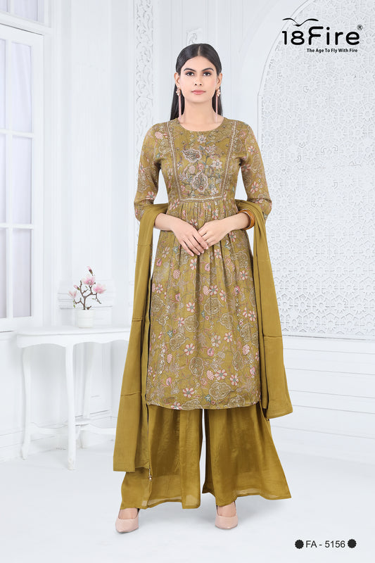 Ethnic Designer Kurti with matching pant and dupatta (FA5156)