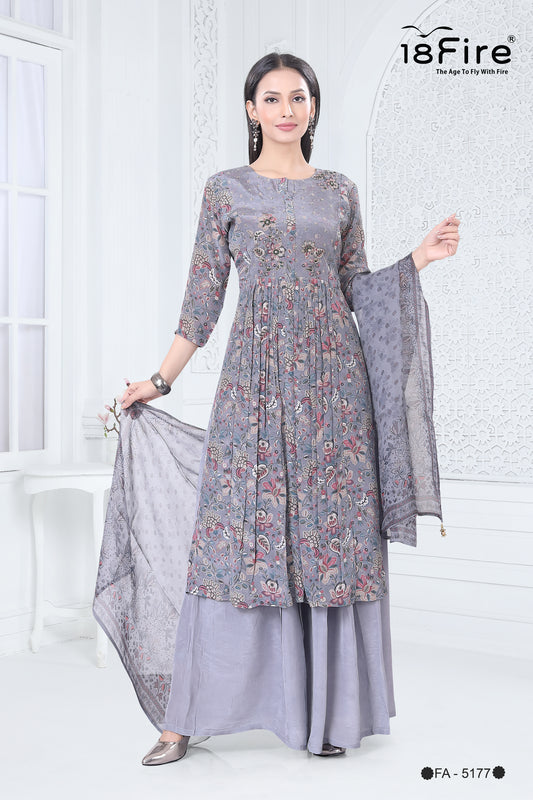 Elegance Deisgner Ethnic Kurti with matching bottom and dupatta (FA5177)