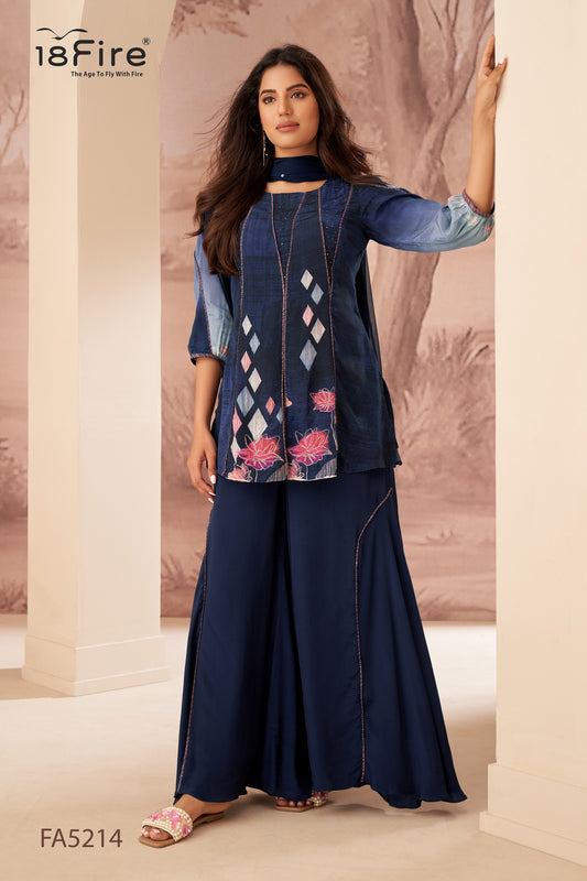 Diamond motifs, floral accents, and flow, this look redefines festive chic (FA5214)