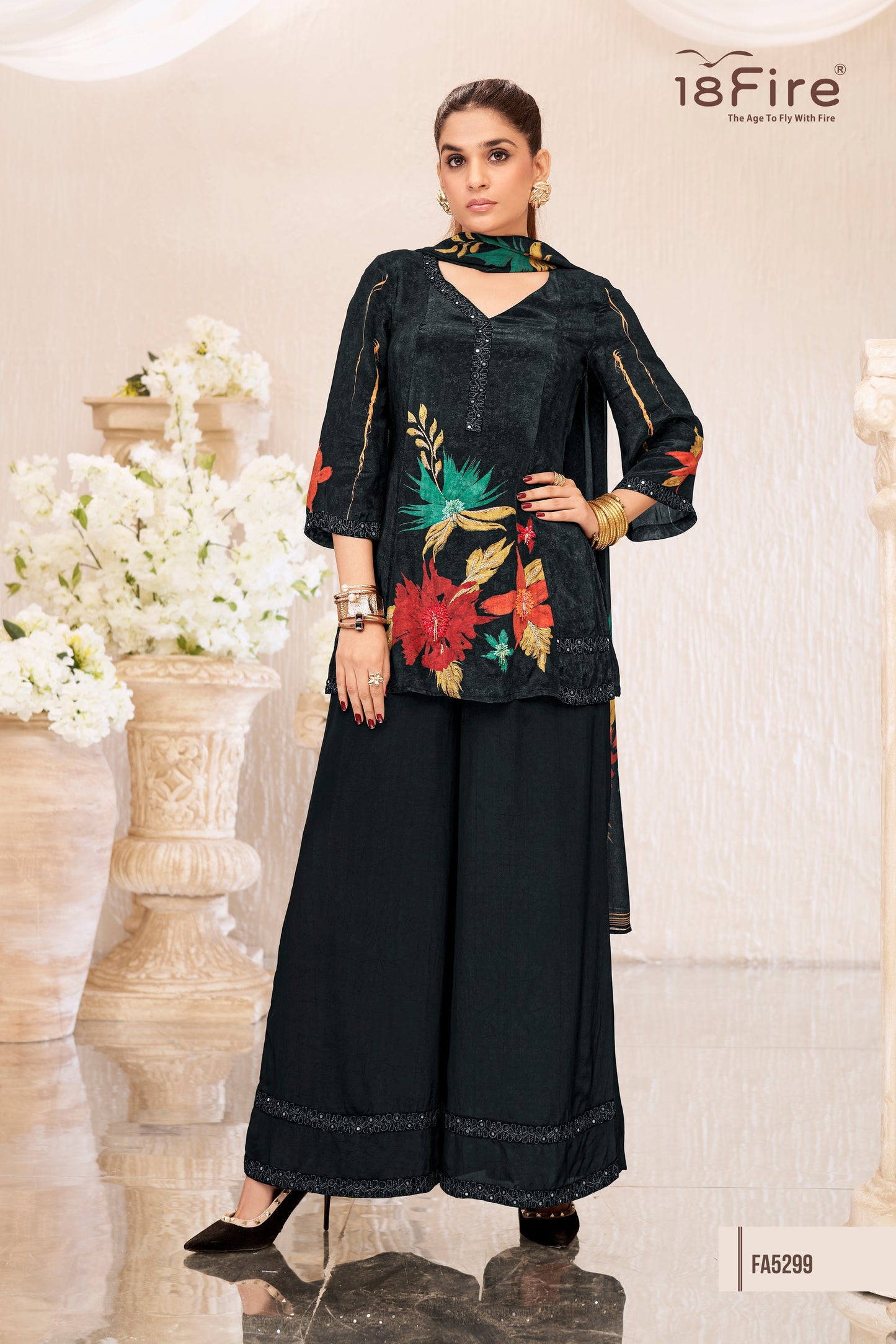 Elevate your festive and everyday style with this stunning three-piece ensemble from 18 Fire, where tradition meets trend (FA5299)