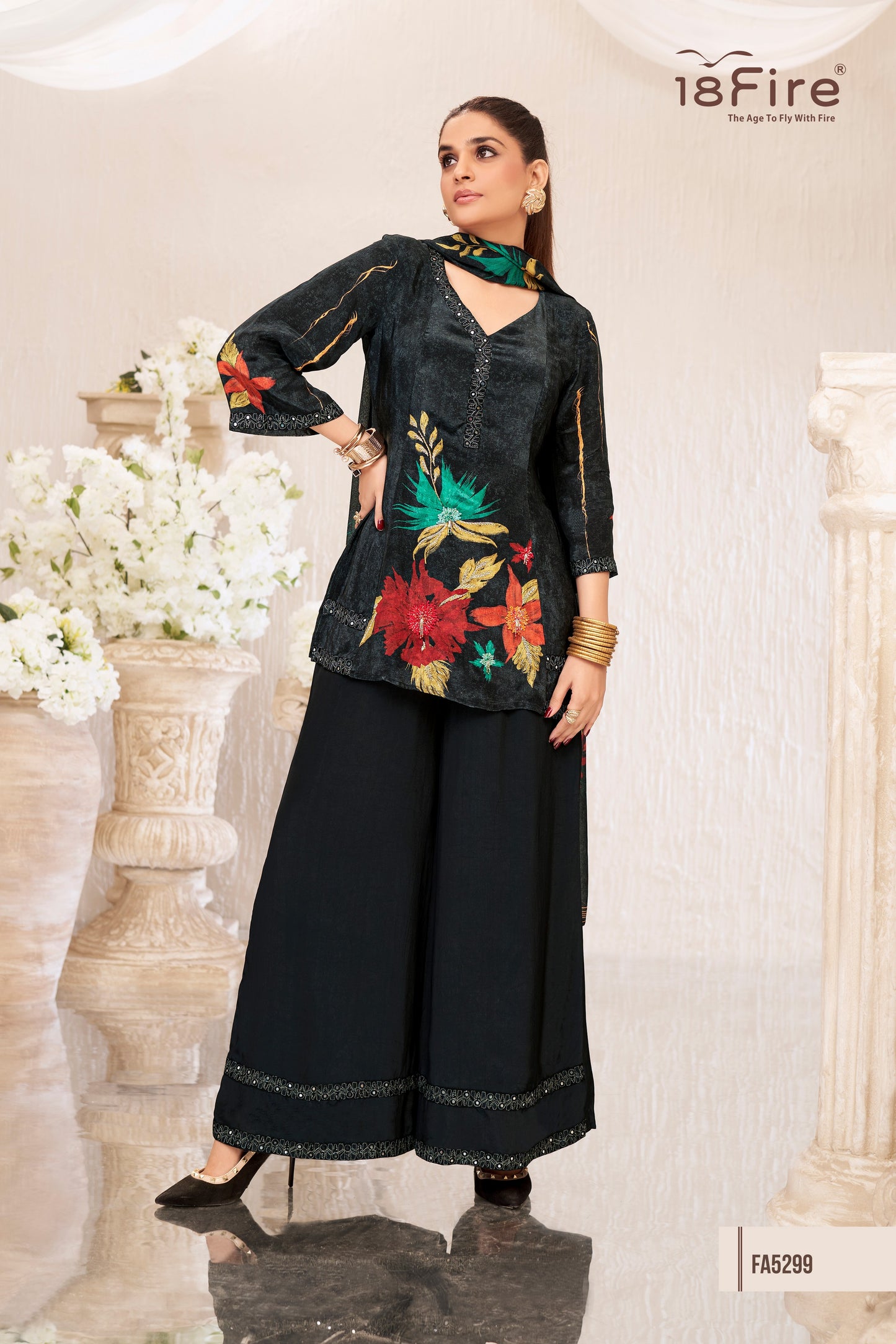 Elevate your festive and everyday style with this stunning three-piece ensemble from 18 Fire, where tradition meets trend (FA5299)